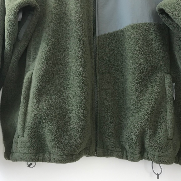 Lands End Green & Gray Zip Up Fleece Jacket - Picture 8 of 16